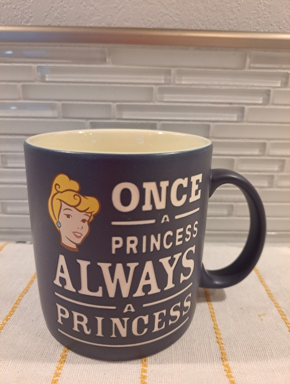Disney Parks Exclusive Cinderella Large Mug, Once a Princess Always A Princess